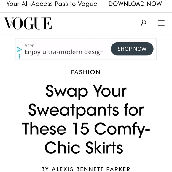 Prada Navy and White Geometric Skirt — Featured in Vogue (Size 8) - Picture 4 of 11